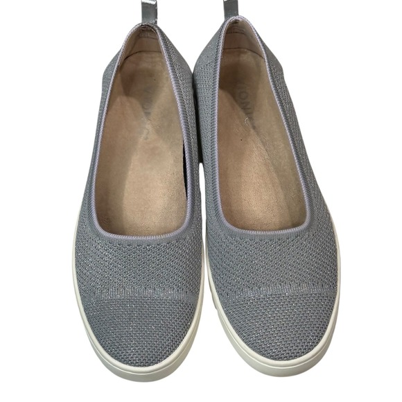 Vionic Uptown Skimmer Knit Shoes Womens 8.5 Gray Breathable Casual Comfort Flats - Picture 3 of 11